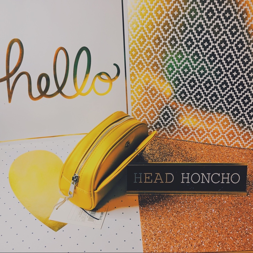 a . new day cosmetic bag